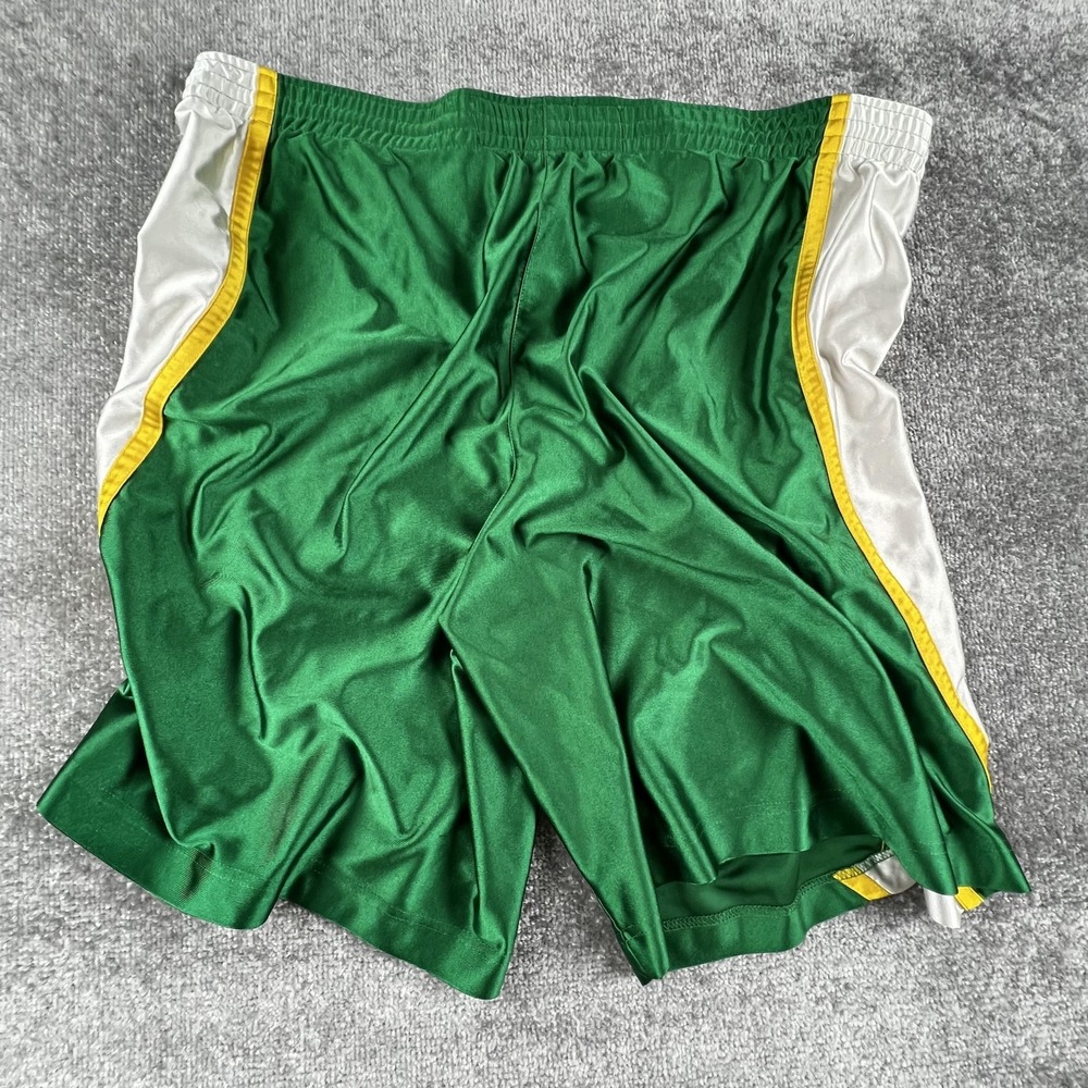 Nike Basketball Dazzle Shorts Mens 2XL Green 11 Inseam Vintage Silky Soft - Picture 3 of 16